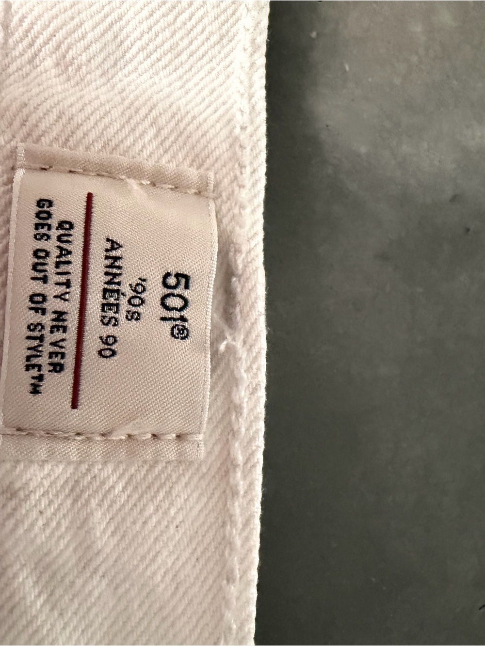 Levi's Cream Straight Leg High-Rise Jeans - Picture 5 of 8